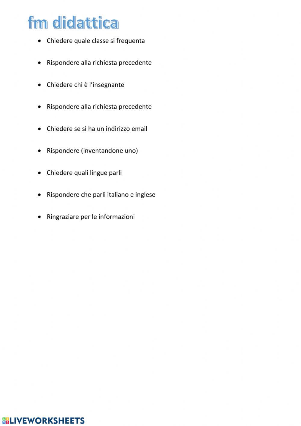 giving personal information