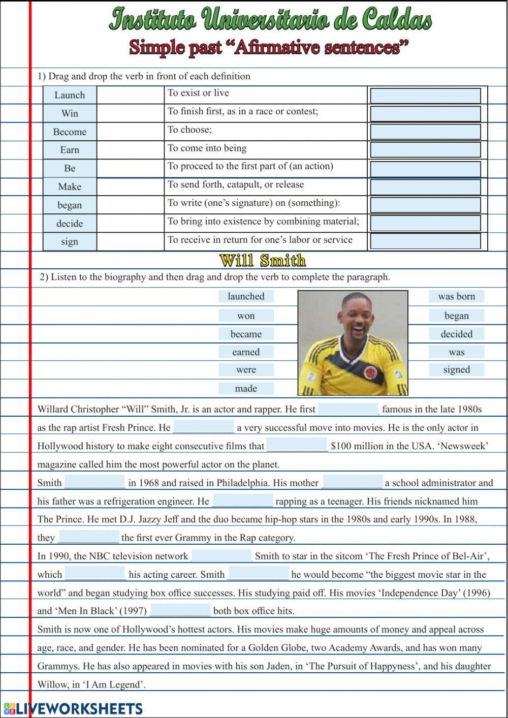 Past Simple Biography Jorge Murcia Live Worksheets past-simple-biography-jorge-murcia-live-worksheets
