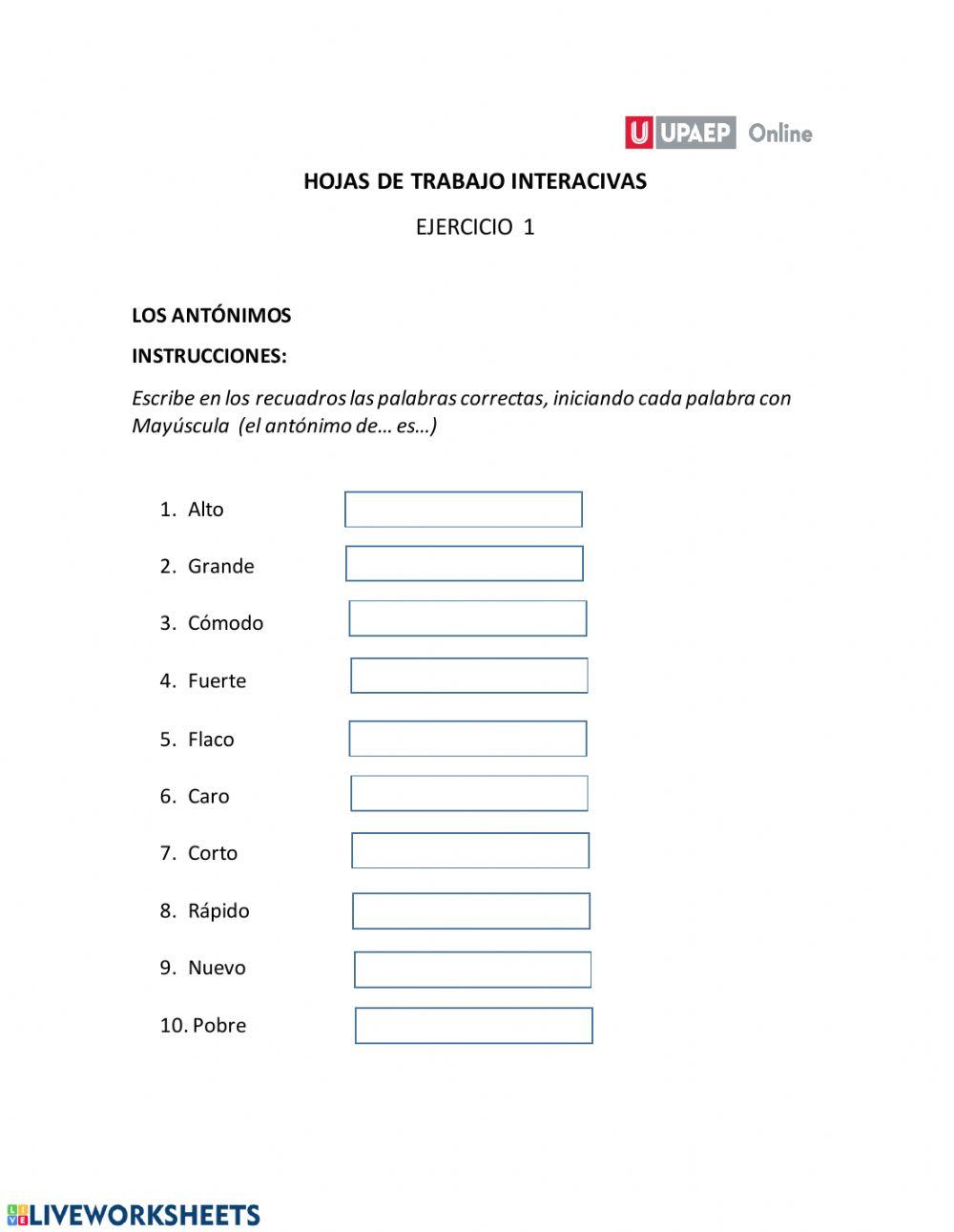Español worksheet | Live Worksheets espa-ol-worksheet-live-worksheets
