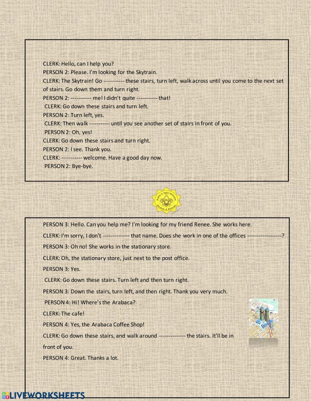 Asking the Way inside Buildings