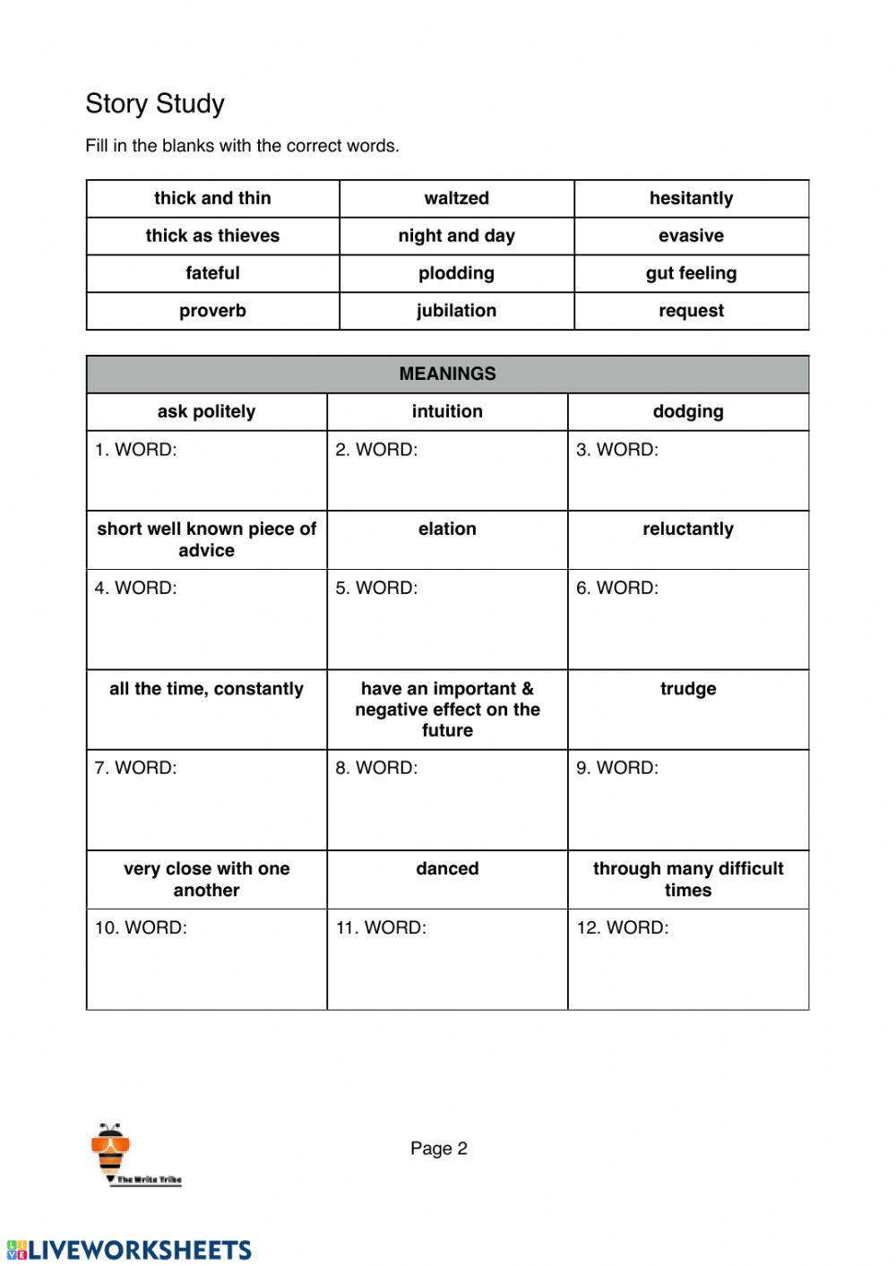 Week 8 Vocab Builder