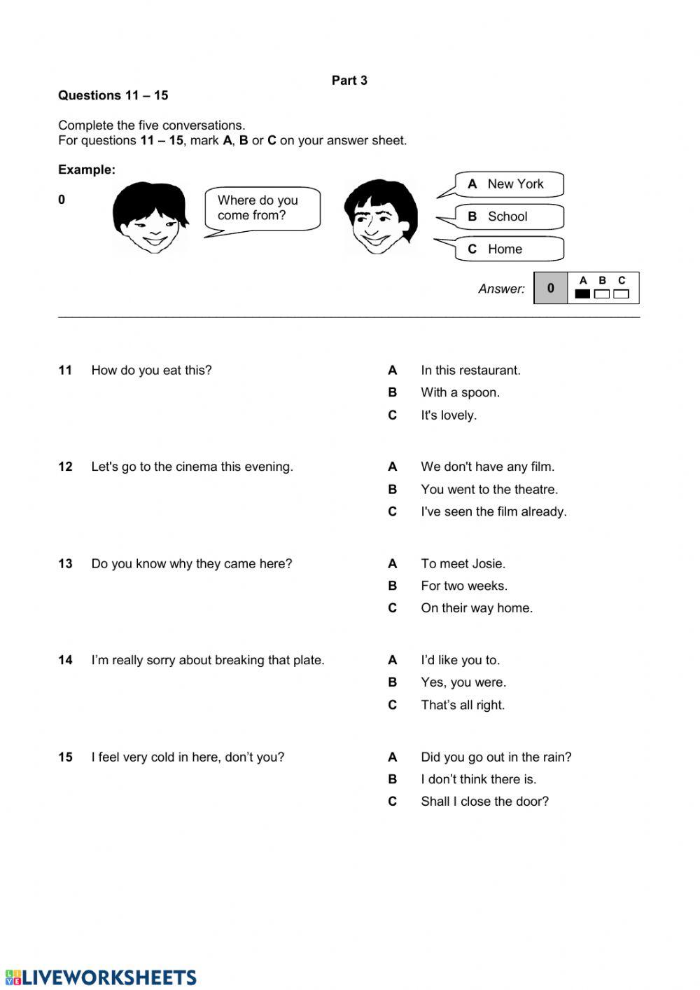 Reading and Writing KET