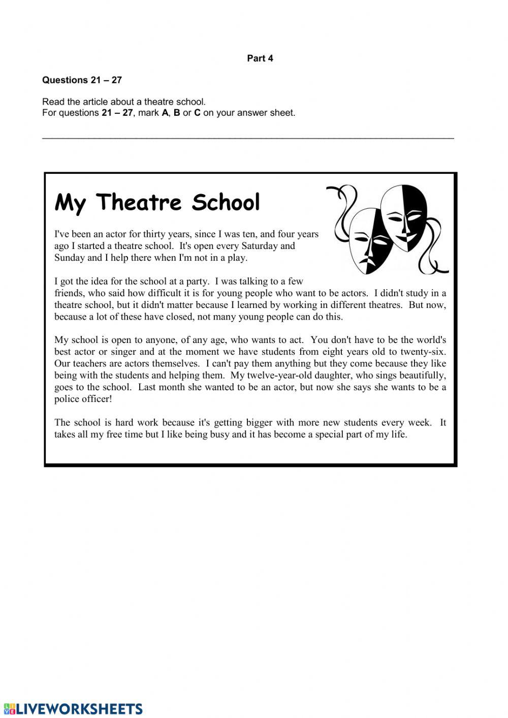 Reading and Writing KET