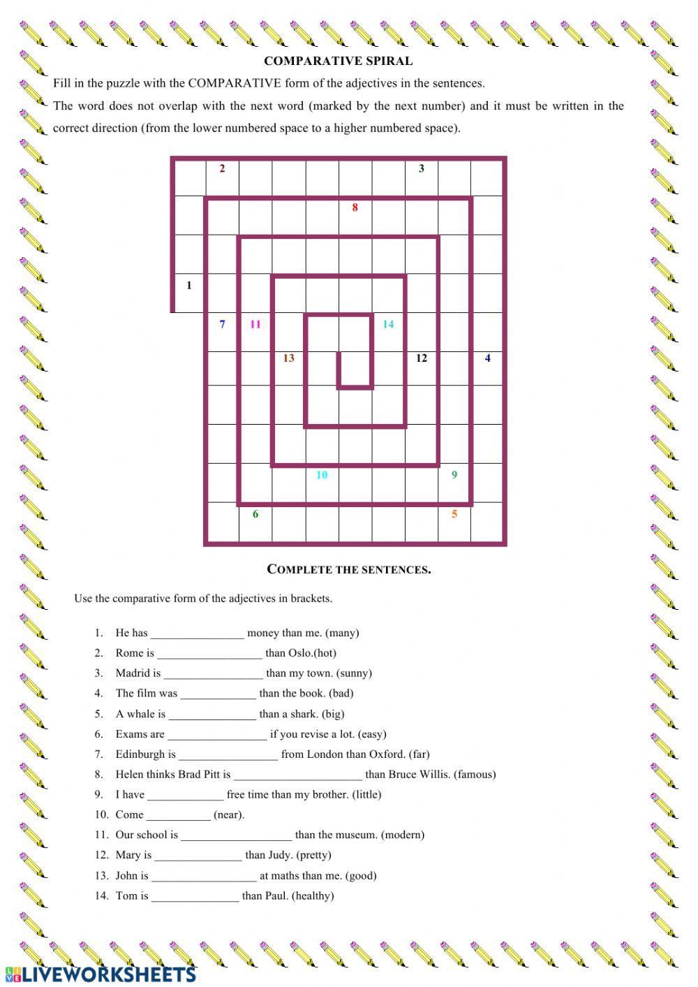 Comparative adjectives