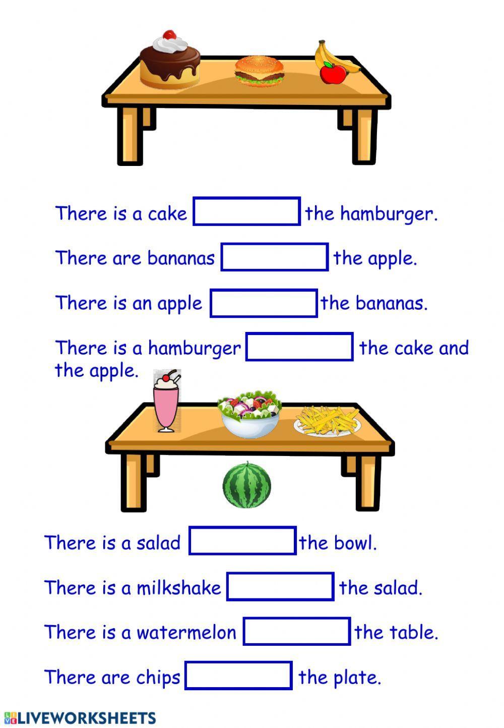 Prepositions and Food