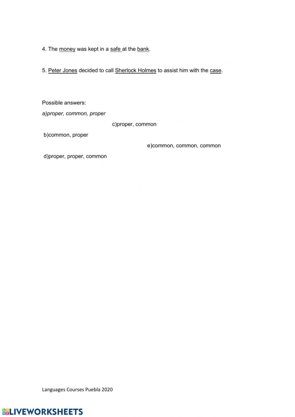 Proper and Common Nouns