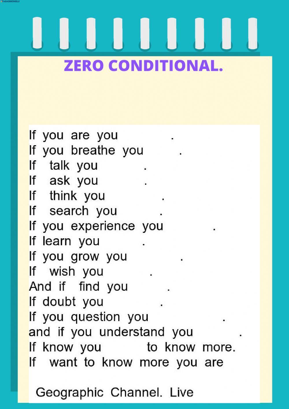 Zero conditional