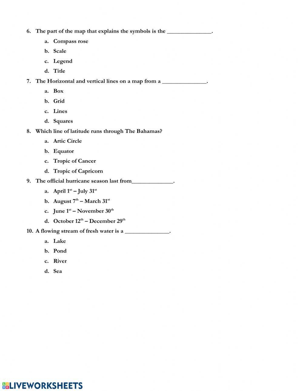 BJC Review- Multiple Choice Questions