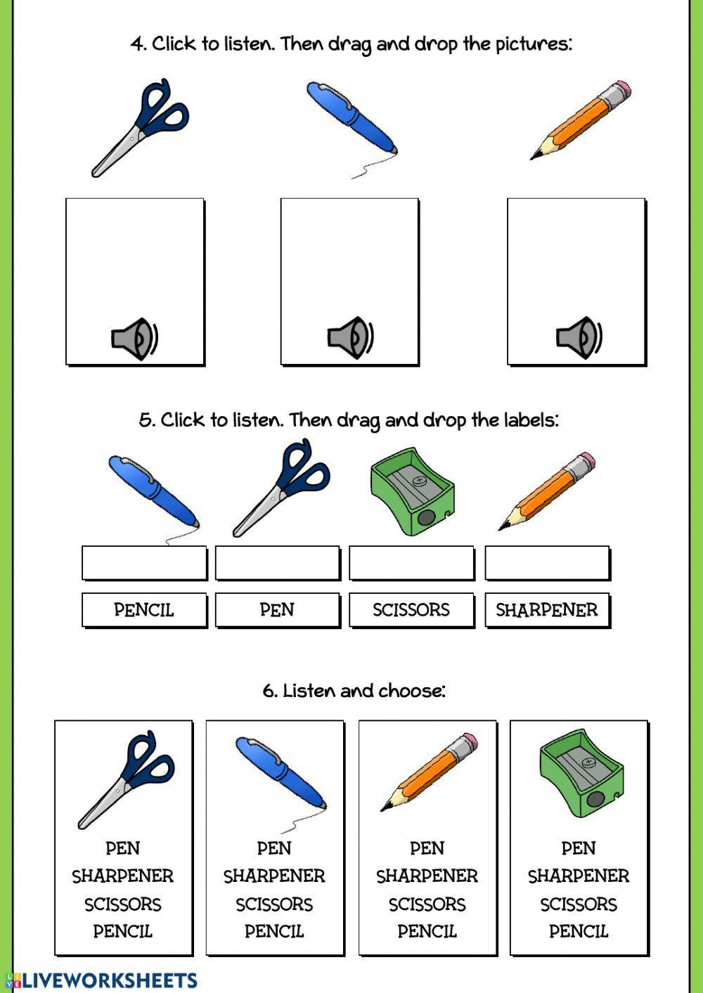 Classroom objects Classroom objects