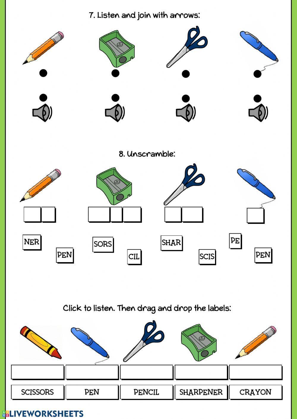 Classroom objects