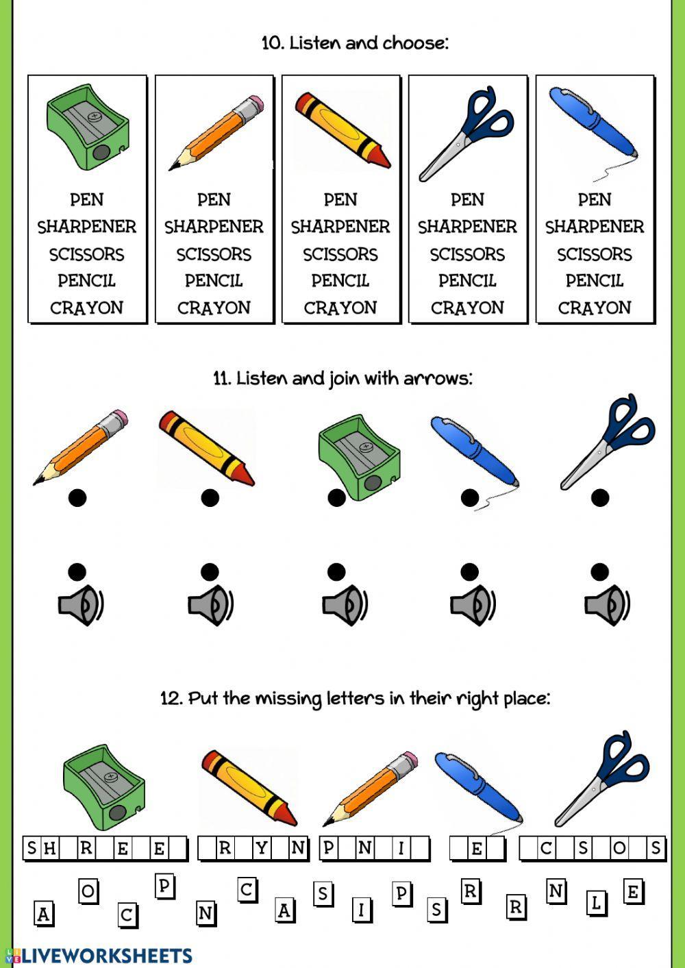 Classroom objects