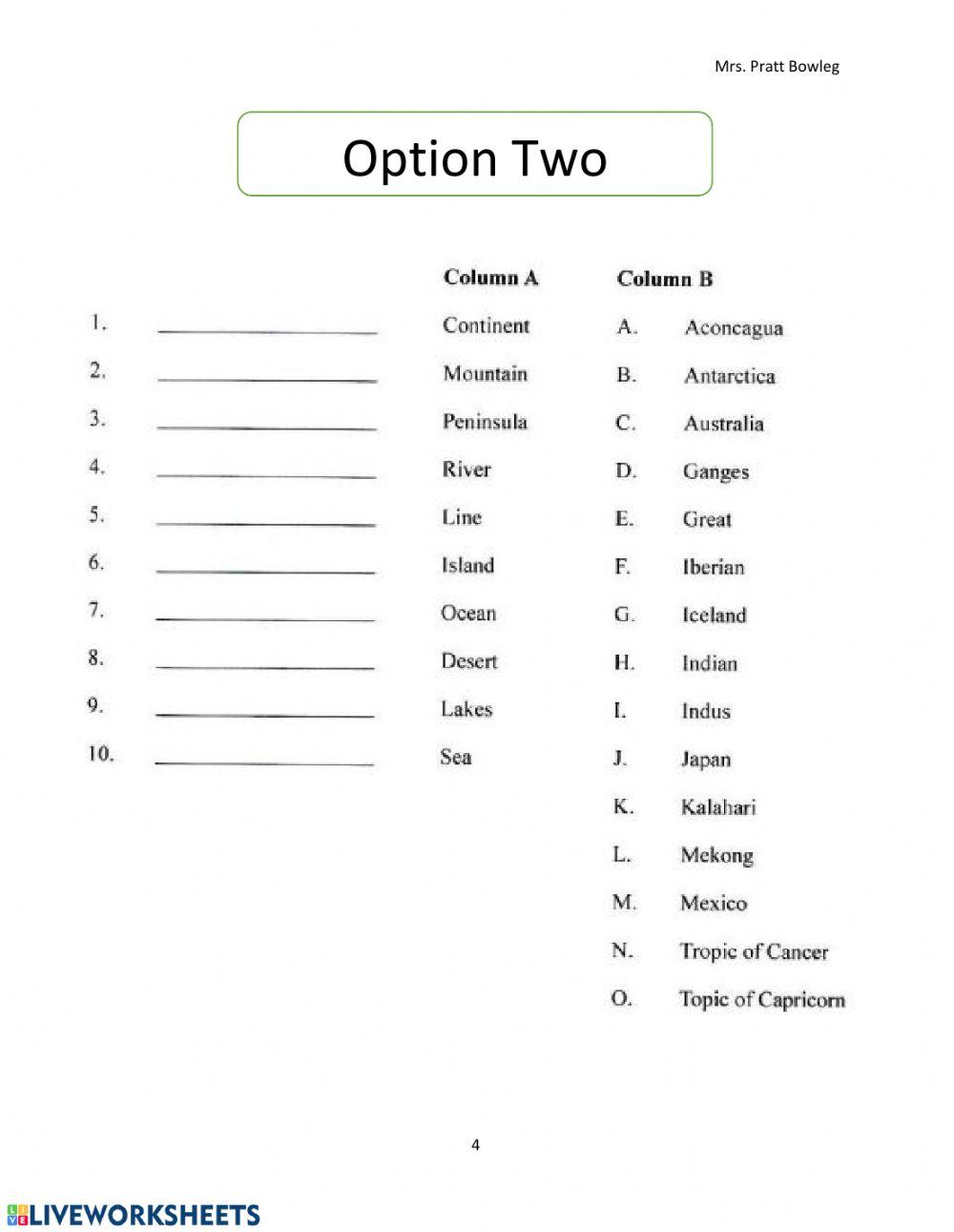 Mapping Skills - Map of the World BJC