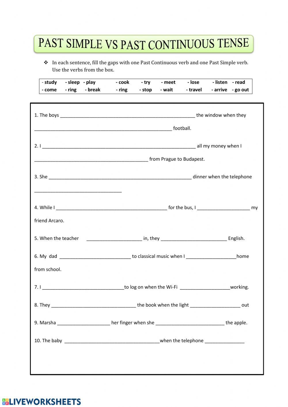 Past Simple and Past Continuous