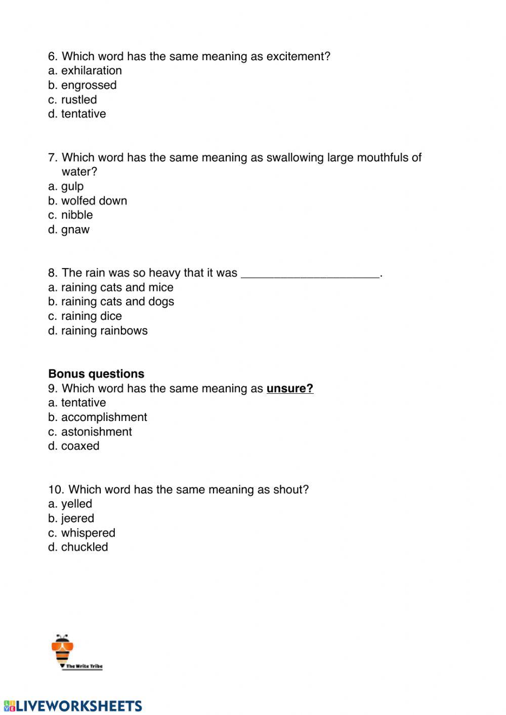 P 1 online revision (Week 5 )