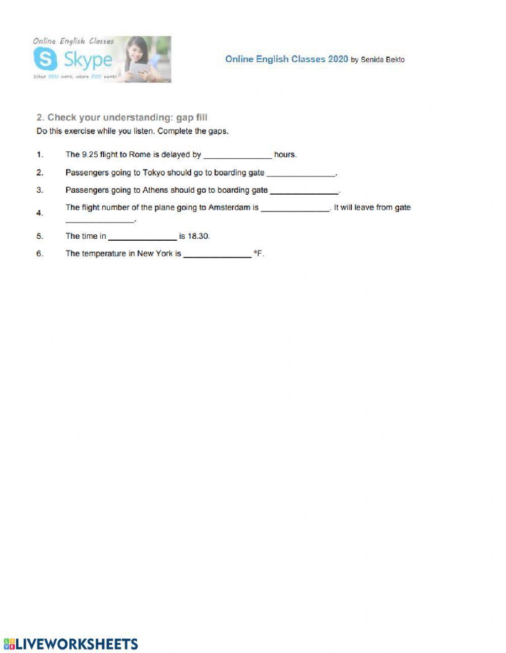 Air travel - listening