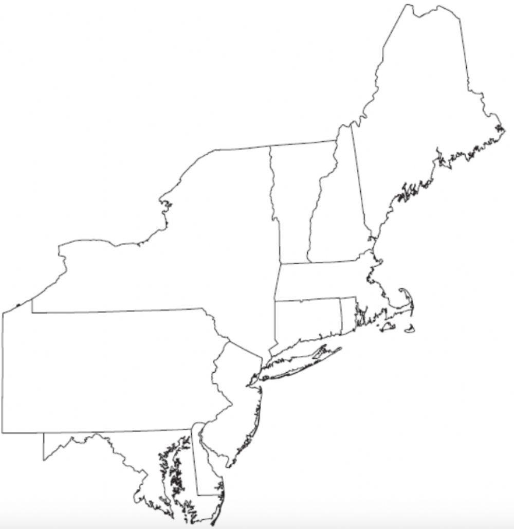Northeast States Map Placement
