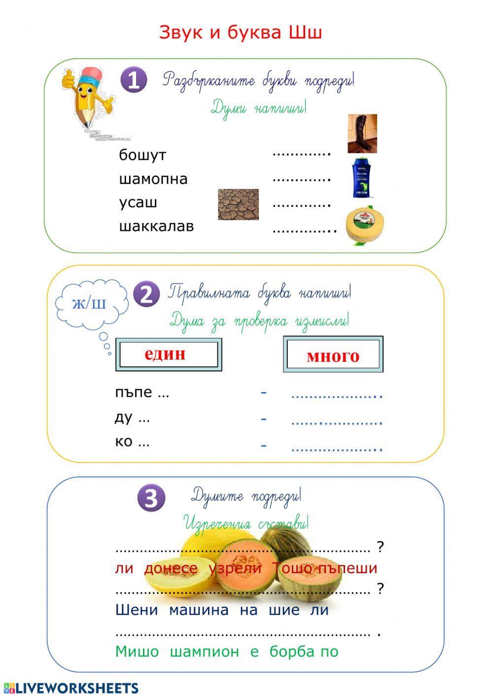 Звук и буква Шш