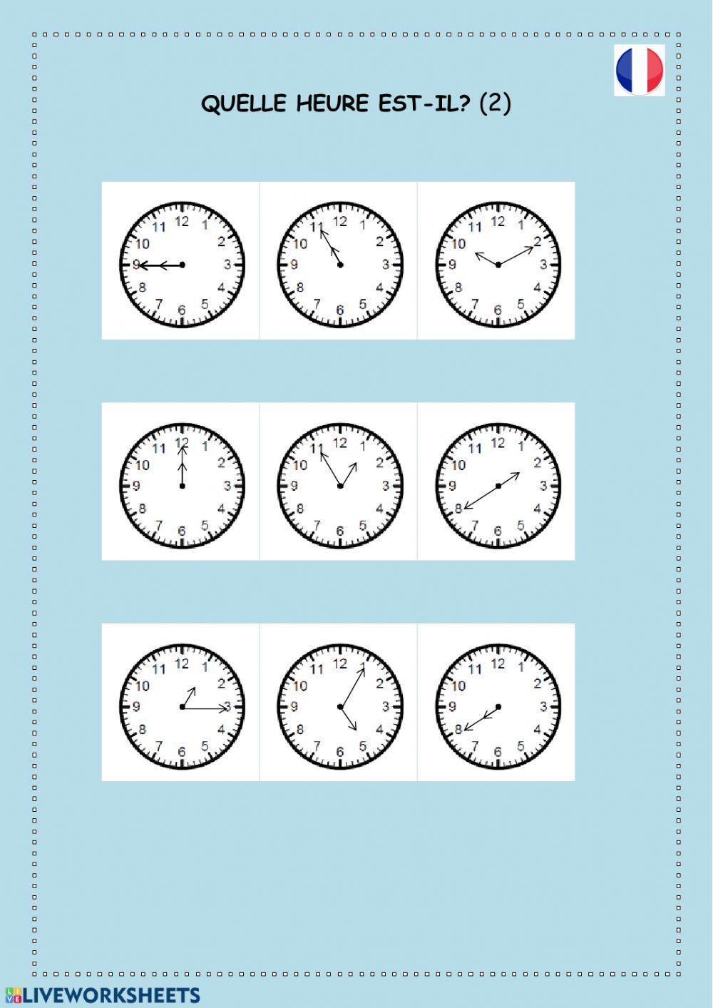 Quelle heure est-il?
