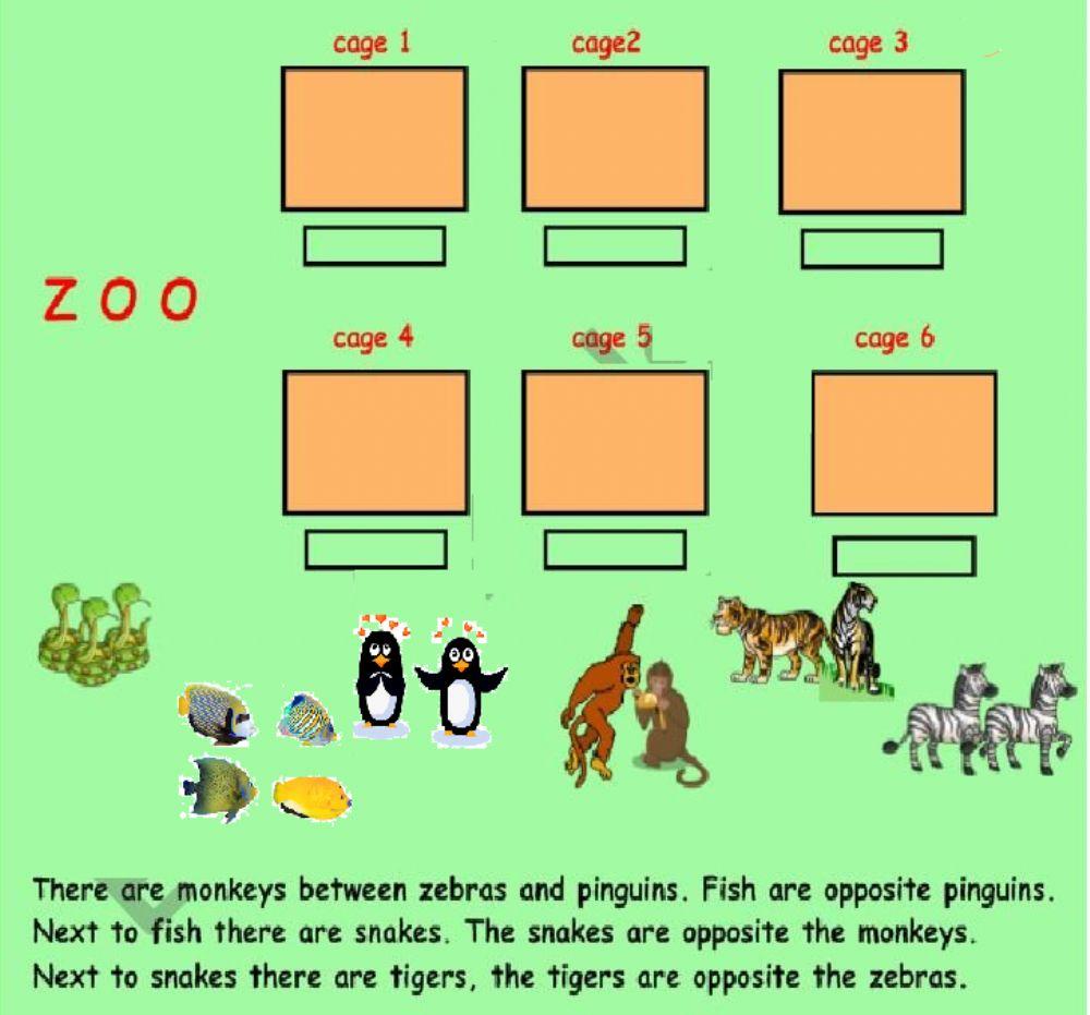 Prepositions - between, next to, opposite