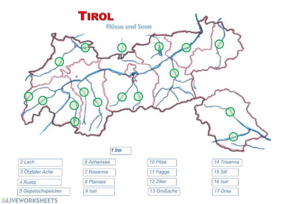 TIROL Seen und Gewässer - Üben