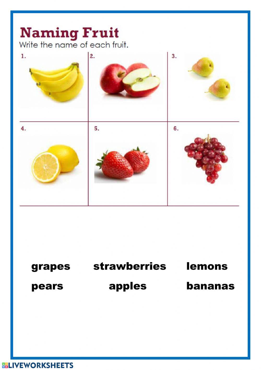 Naming fruits - 1