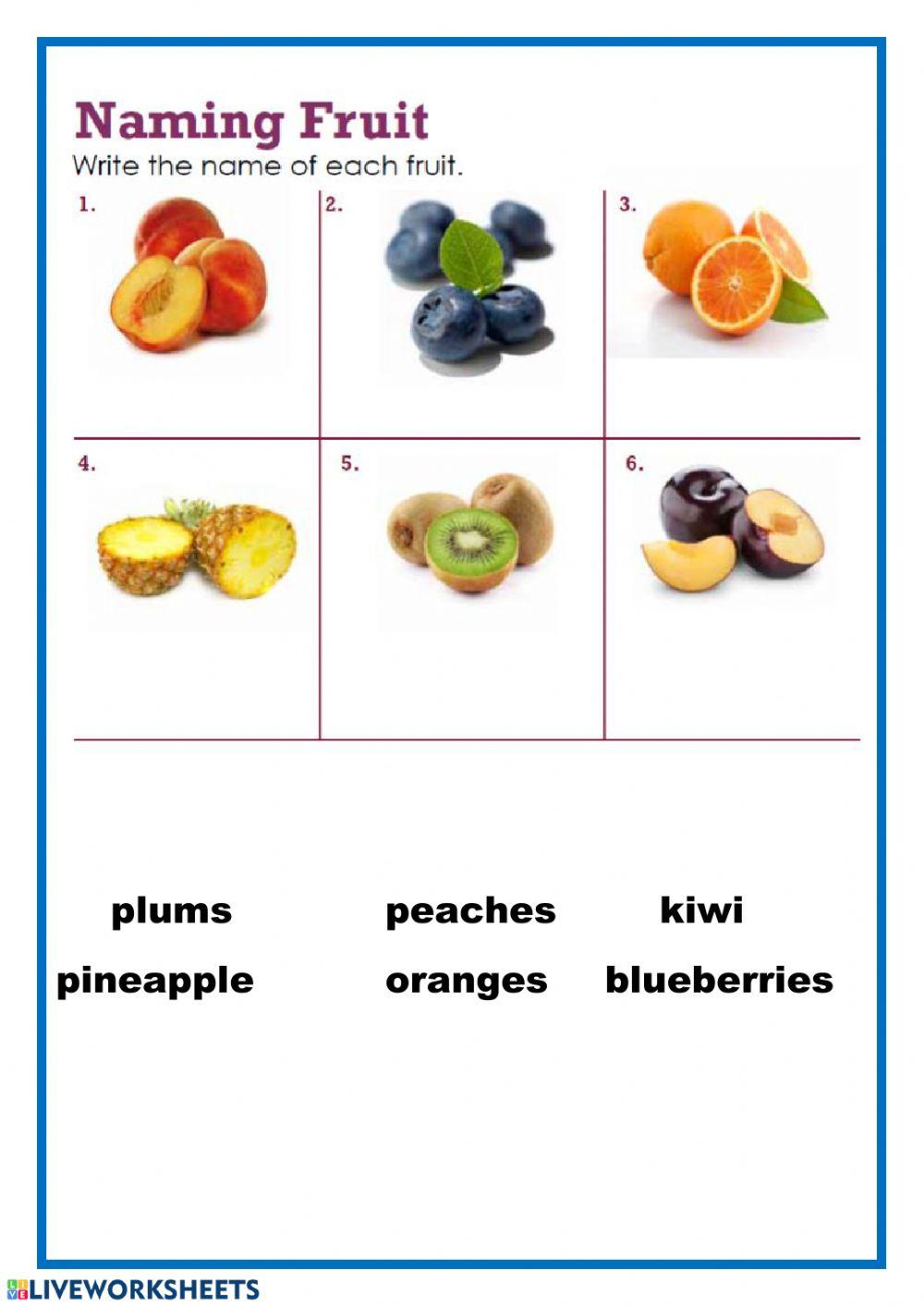 Naming fruits - 2