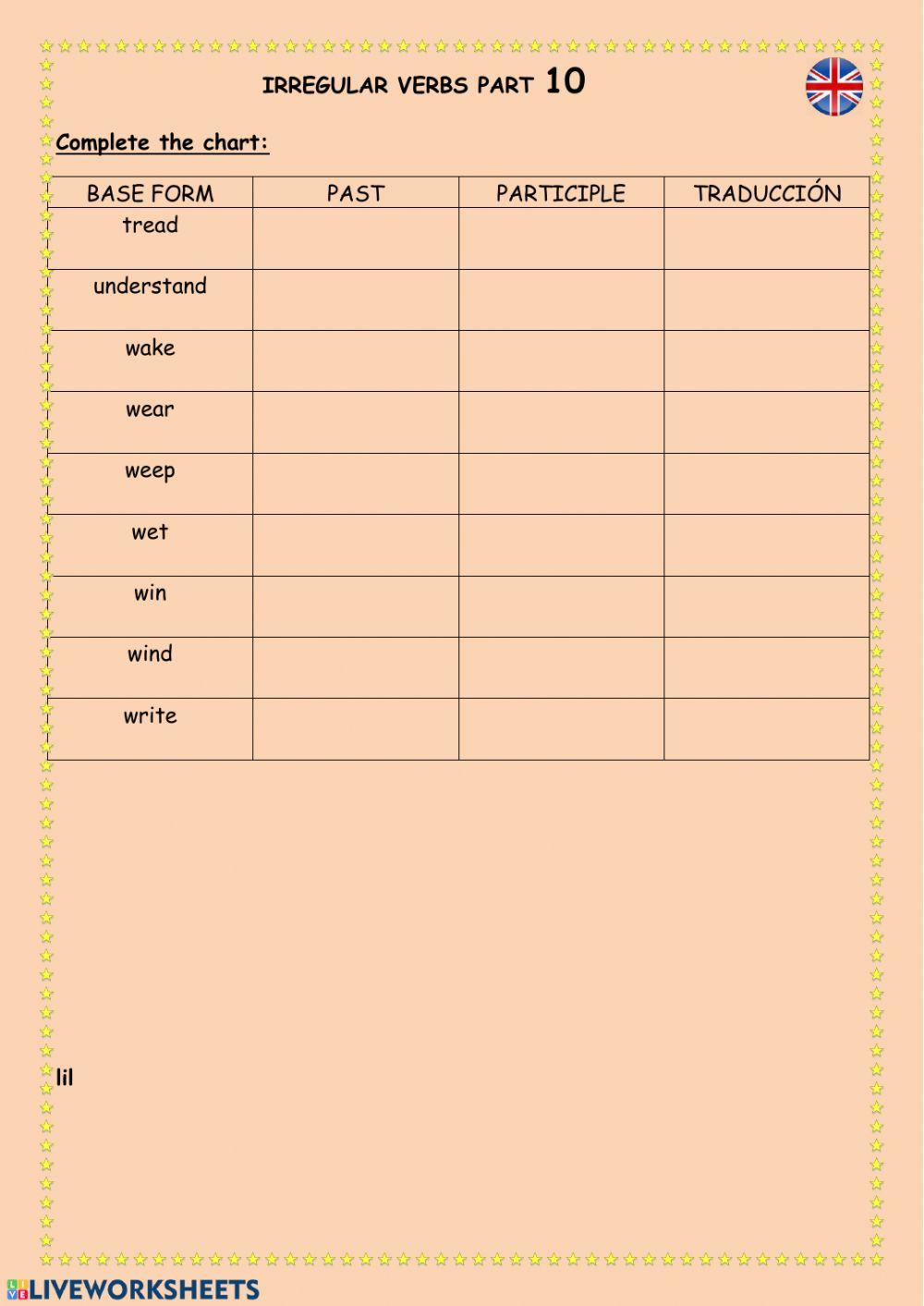 Irregular verbs 10