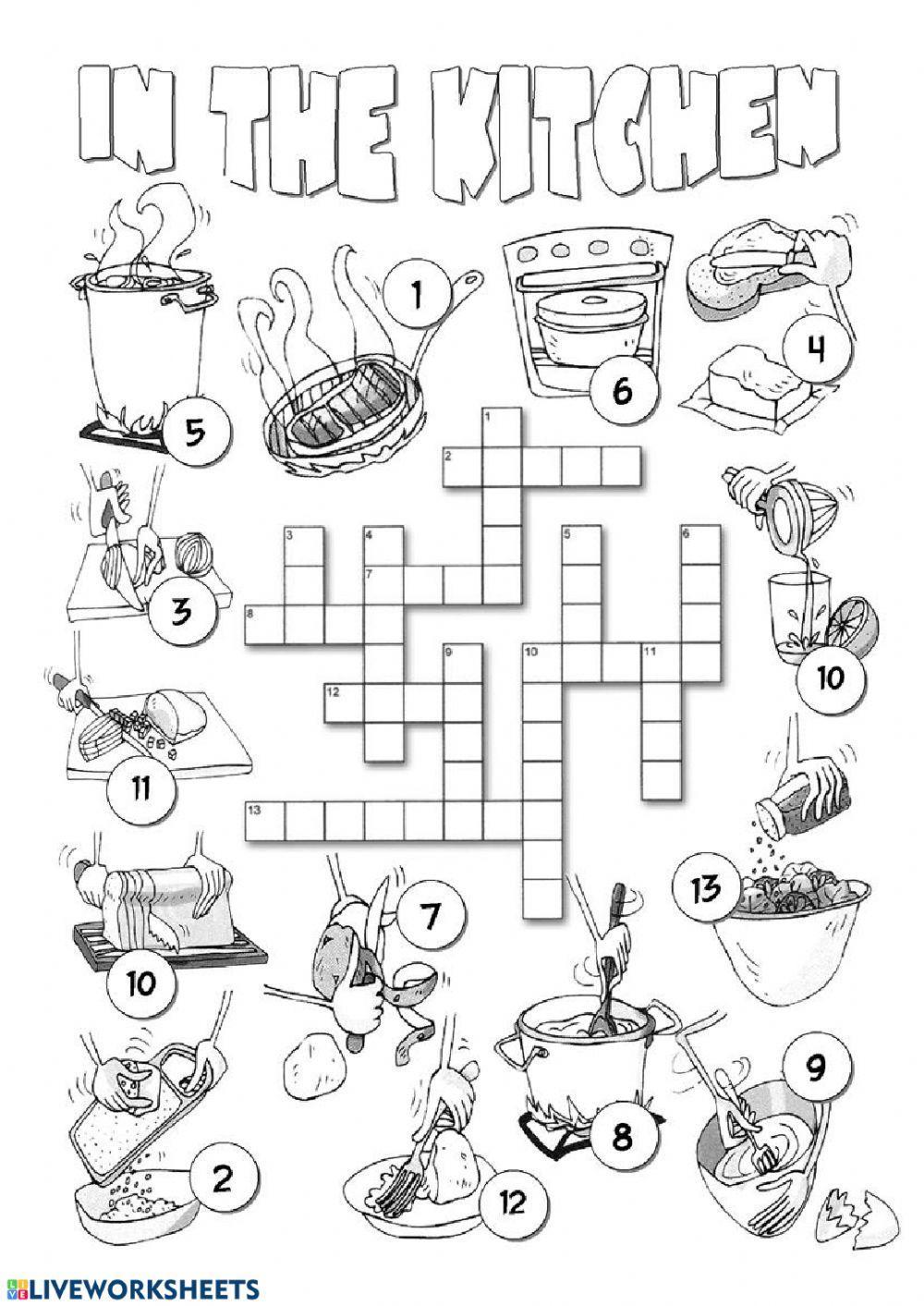 In the kitchen - crossword In the kitchen - crossword