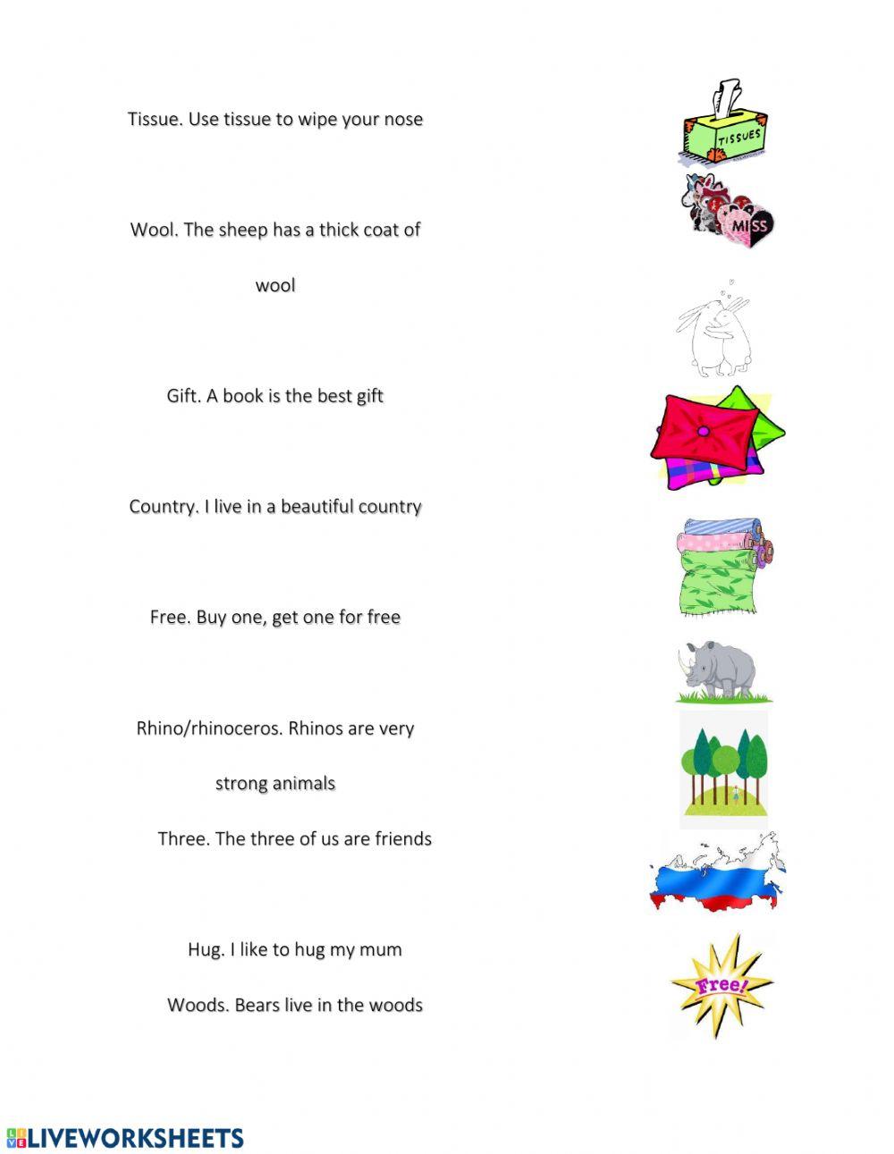 List of words for young learners