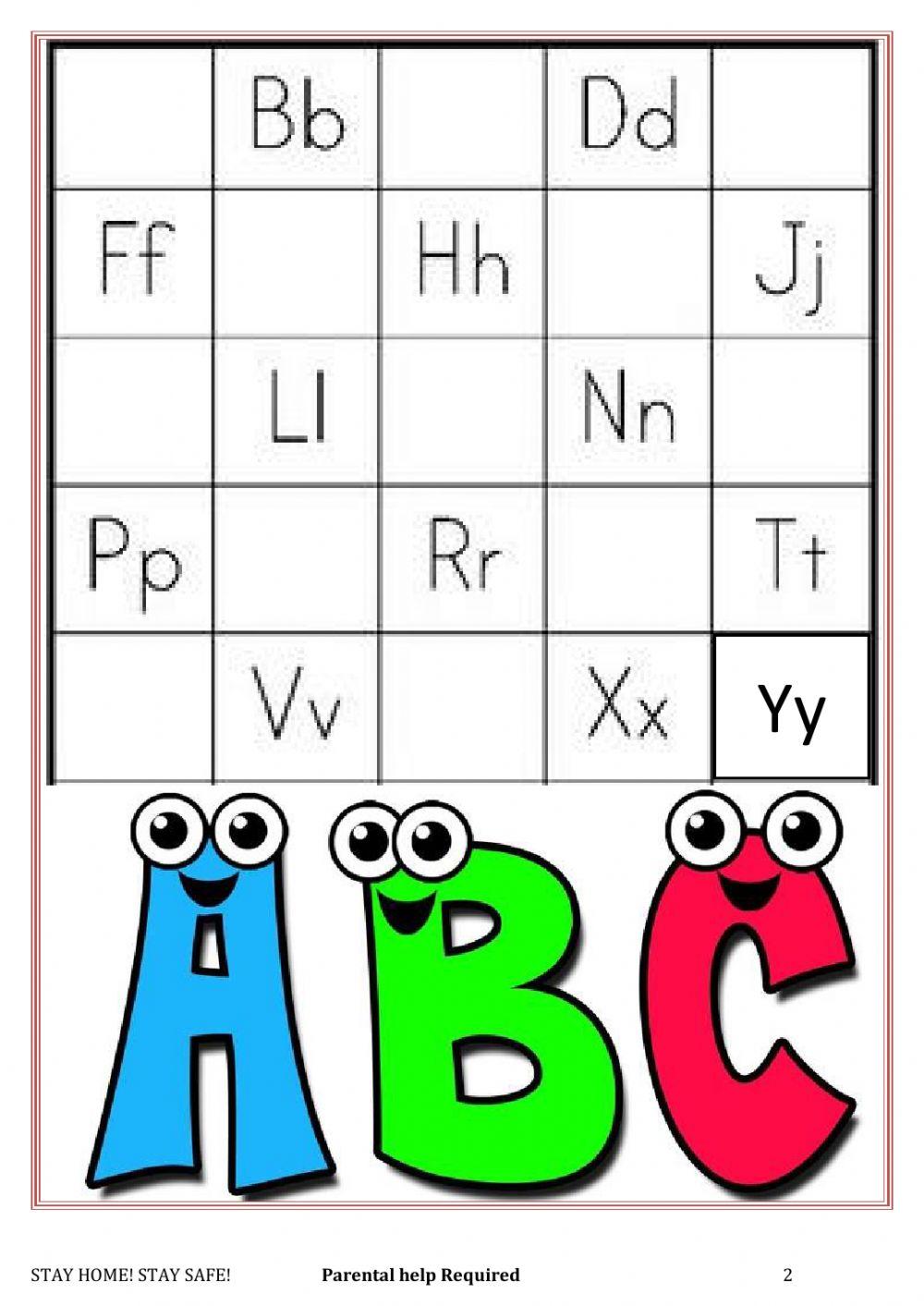 Lkg Alphabet Aa to Xx