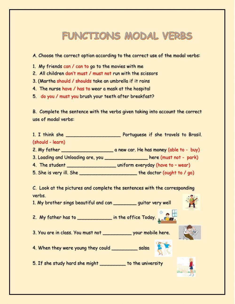 Functions of modal verbs