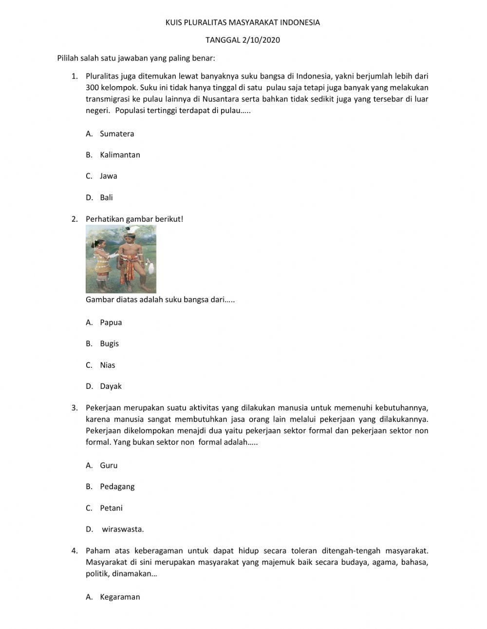 Pluralitas masyarakat Indonesia