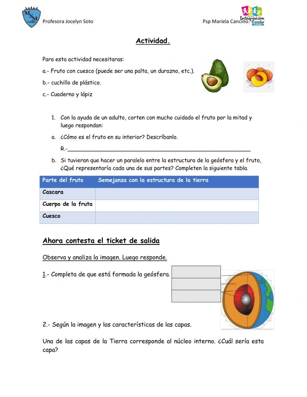 La geósfera y sus capas