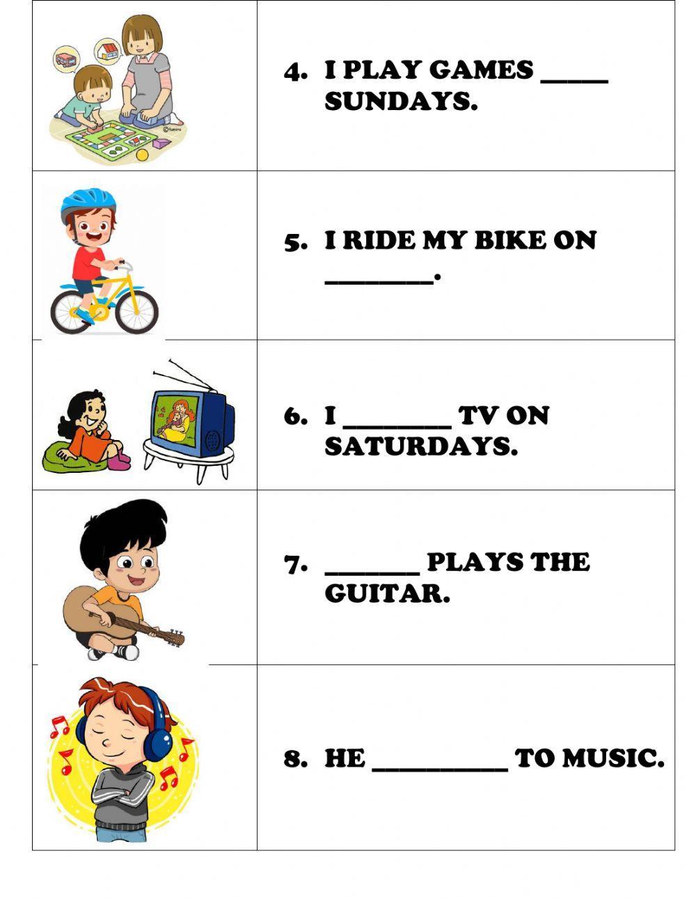 Free time activities - 3rd primary