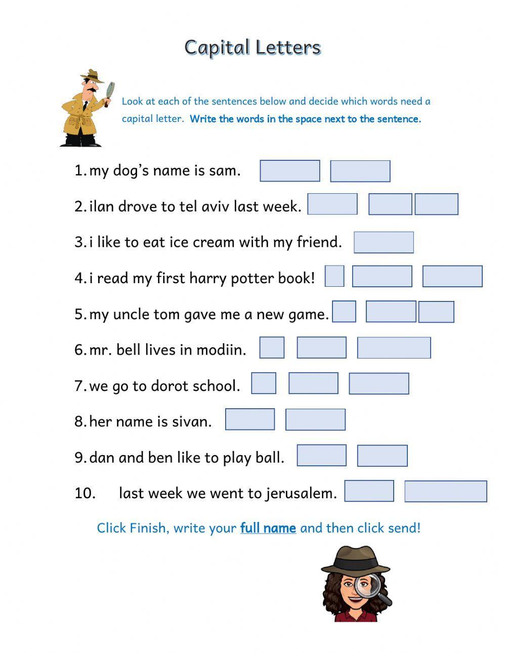 393792 Capital Letters susenteen LiveWorksheets