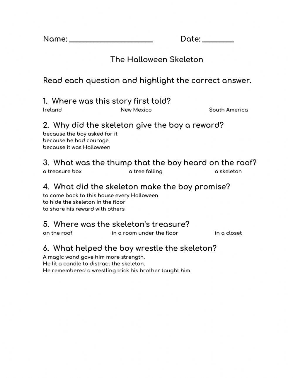 The Halloween Skeleton