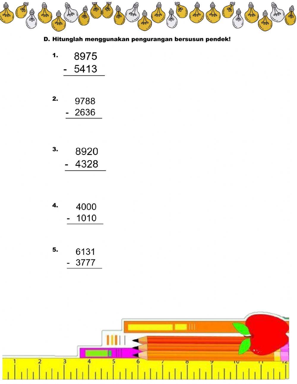 Matematika Tema 1 dan 2