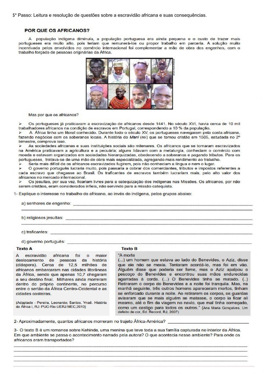 Recuperação História 7 ano