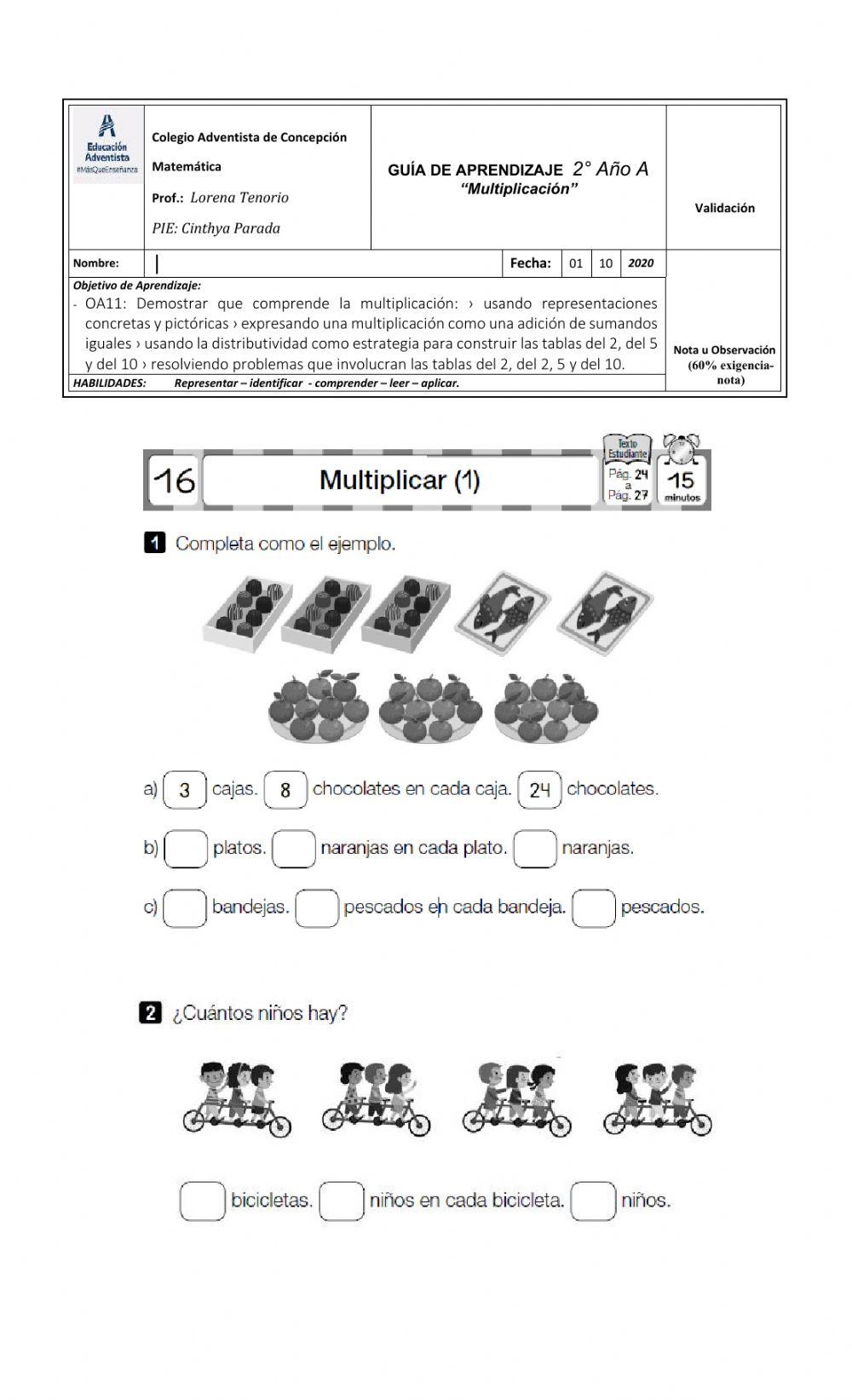 Inicio multiplicación 2