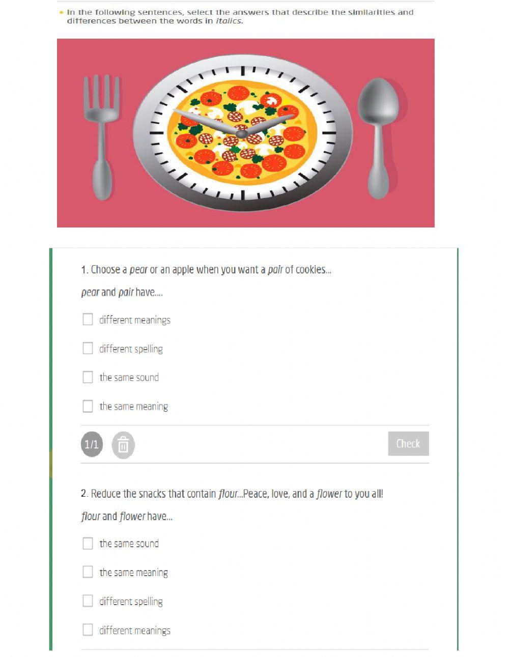 Homphonesand homographs