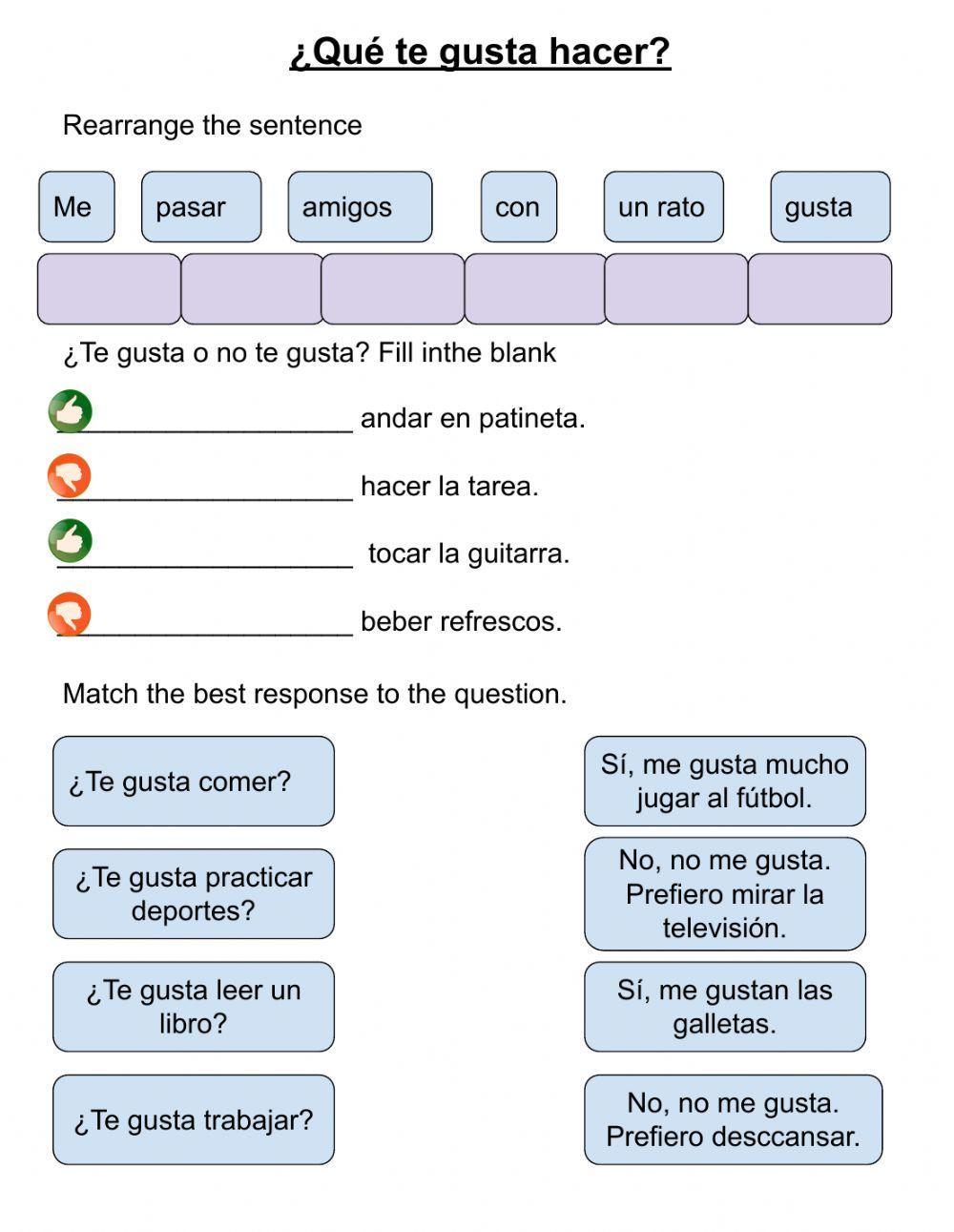 Gustar + infini… | Free Interactive Worksheets | 394357, image size:1000x1291