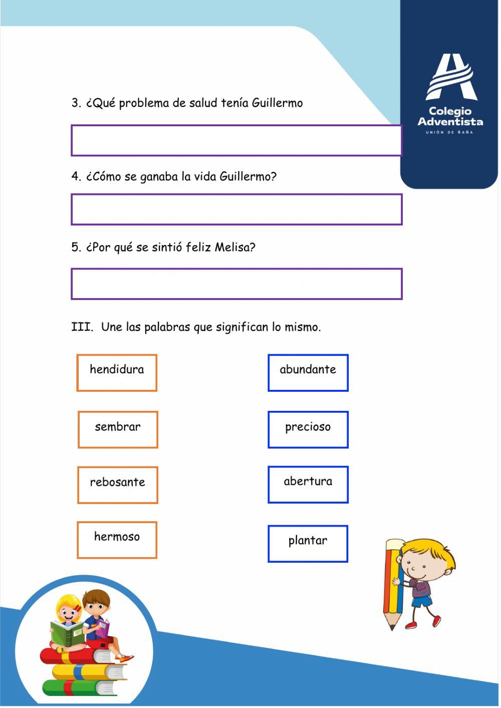 Comprensión de lectura