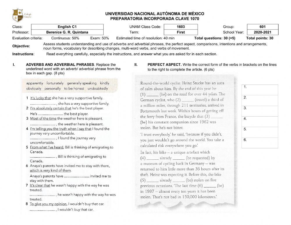 C1 1st Term Exam (1)