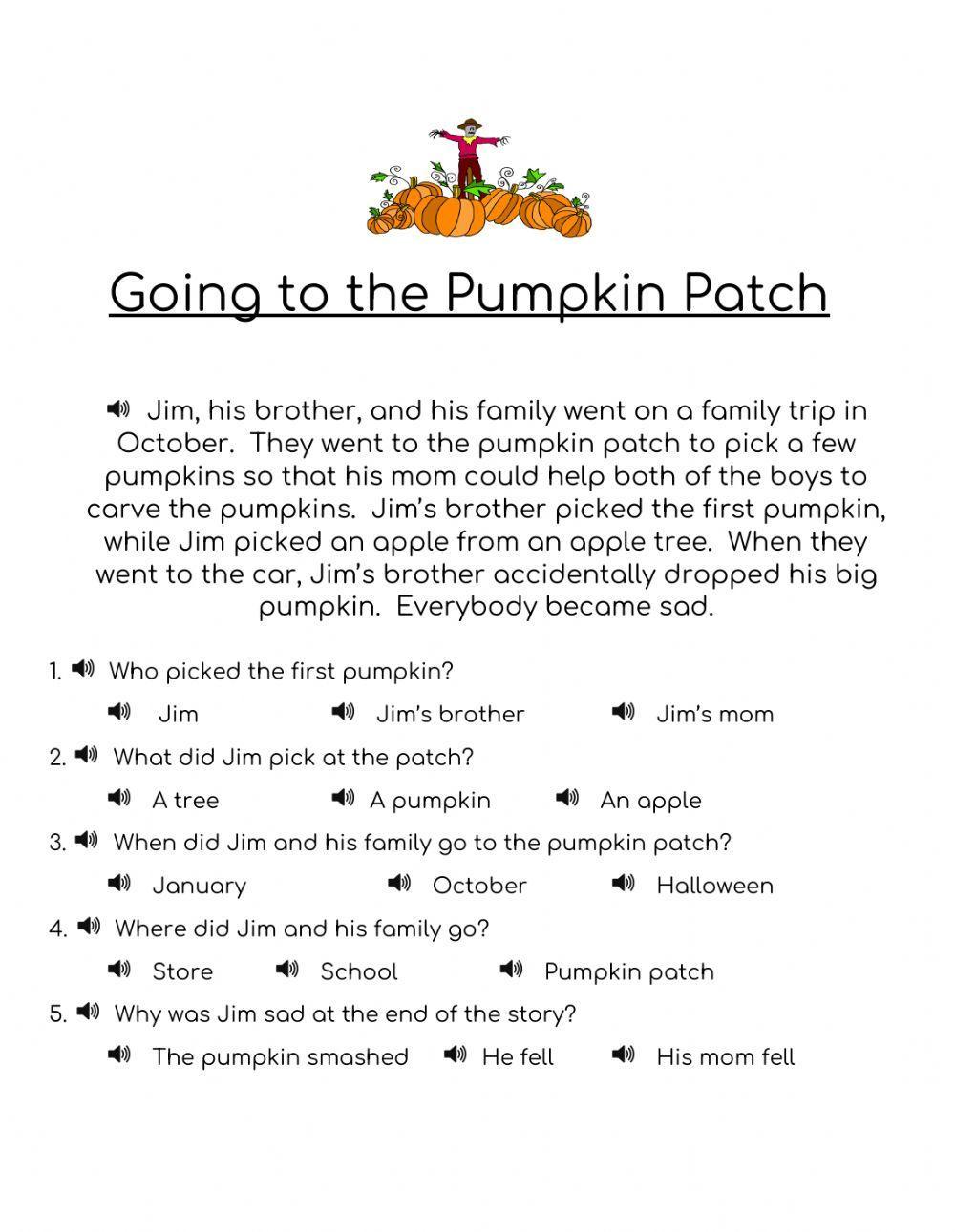 Going to the Pumpkin Patch