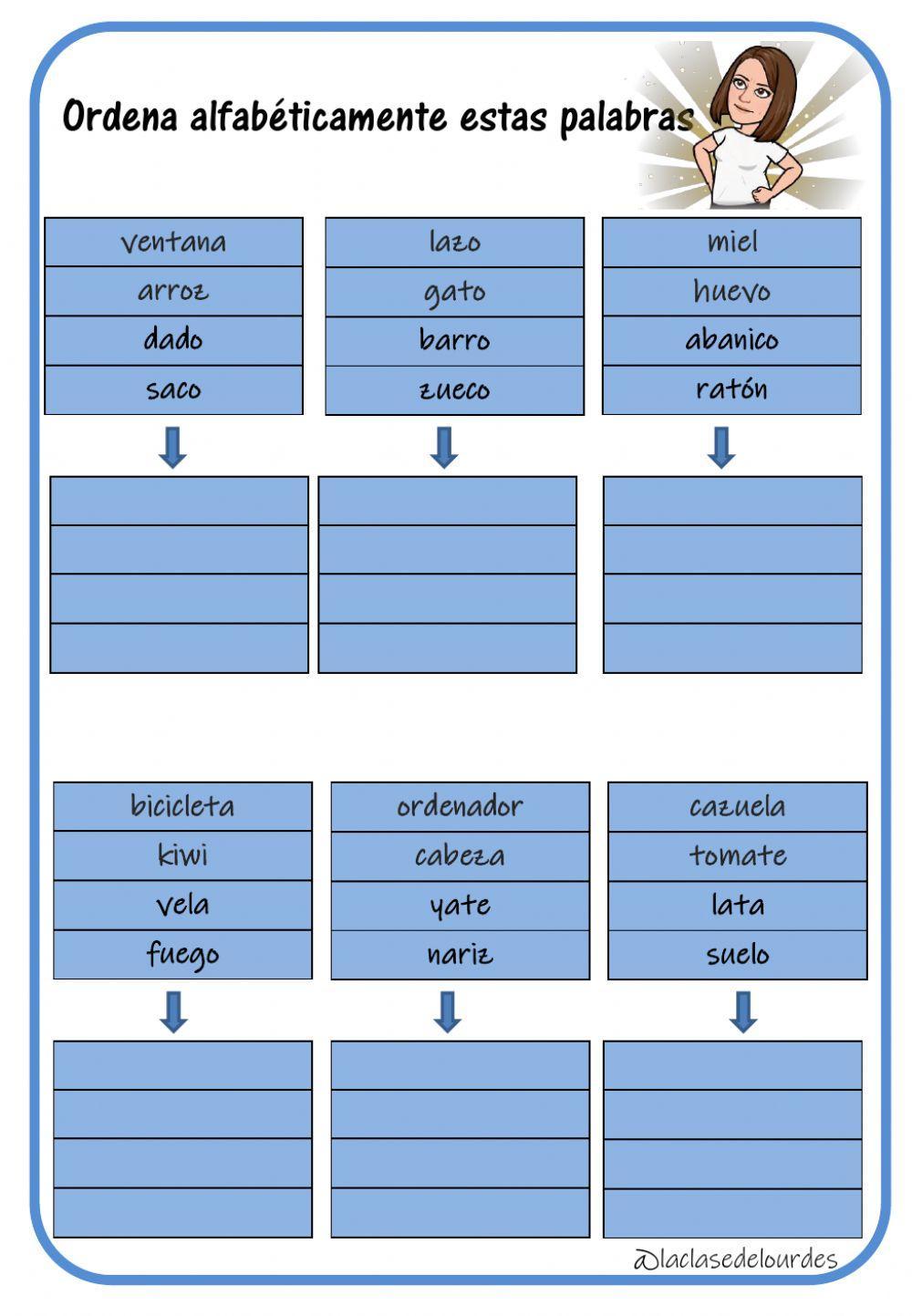 Orden alfabético