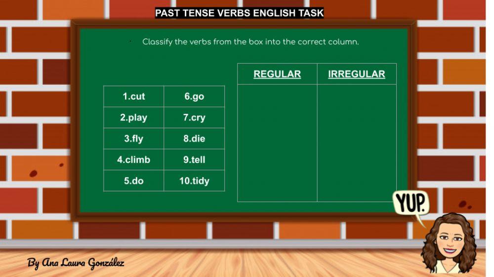 Past tens verbs english task