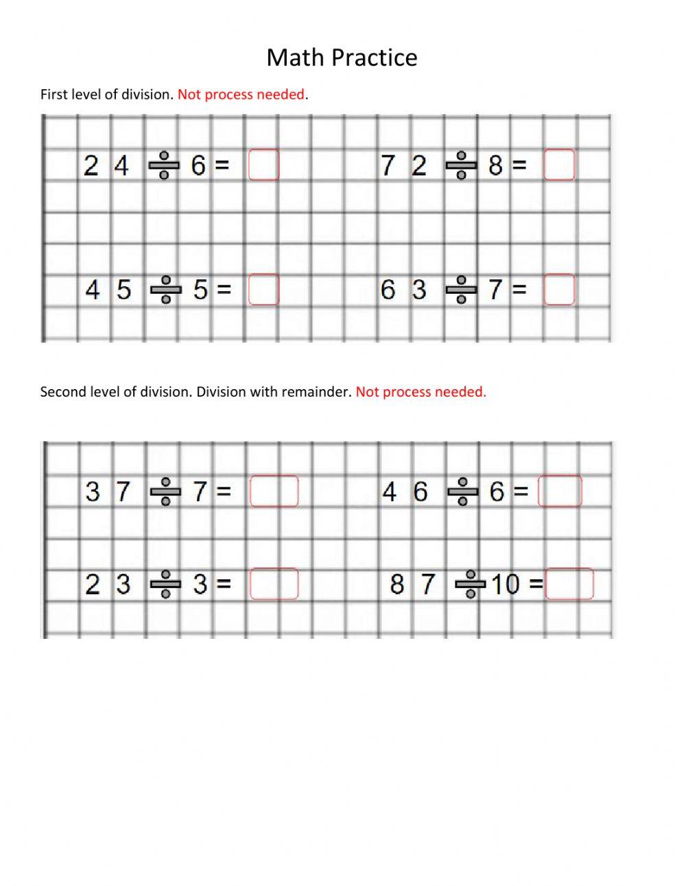 Division Formative Test
