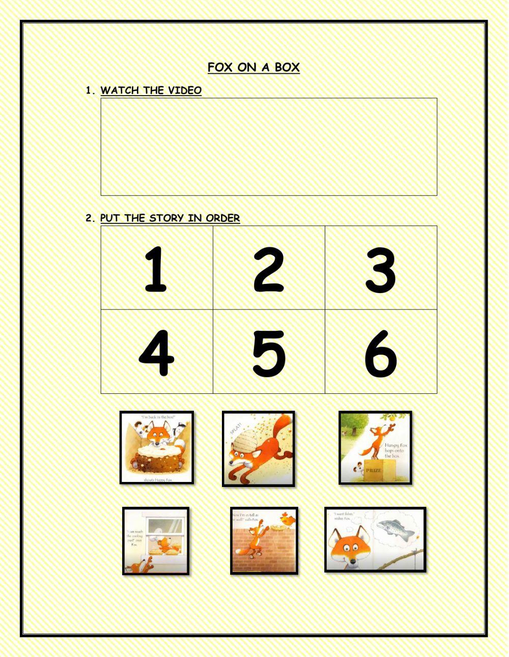 FOX ON A BOX - PUT THE STORY IN ORDER