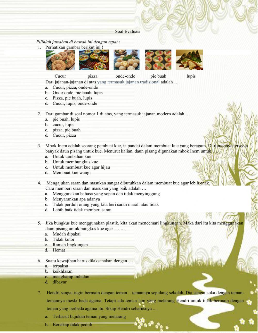 Evaluasi Pembelajaran Kelas III