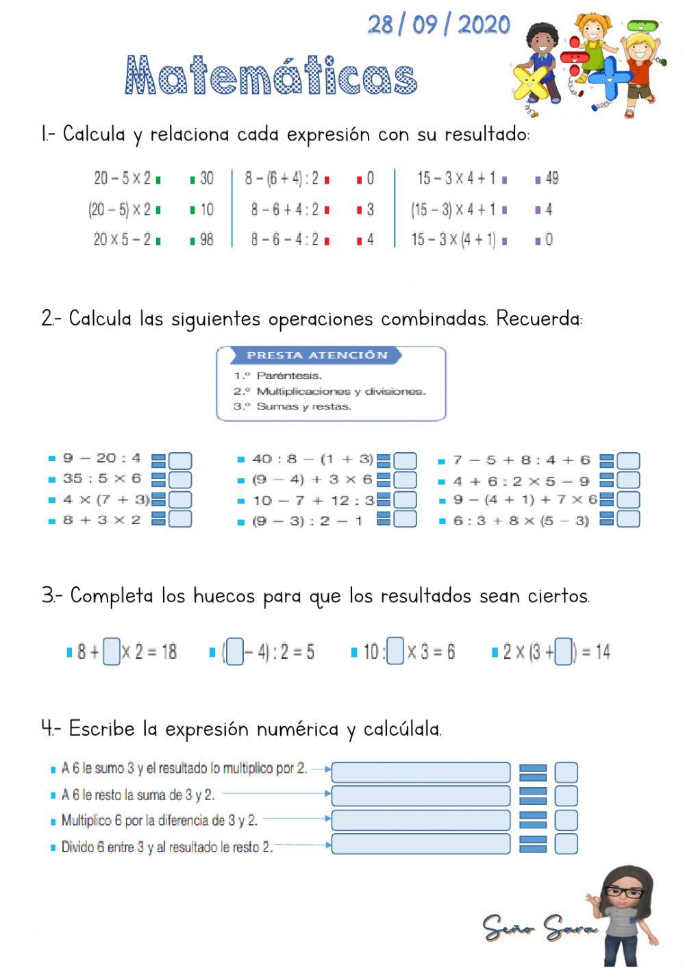 operaciones combinadas